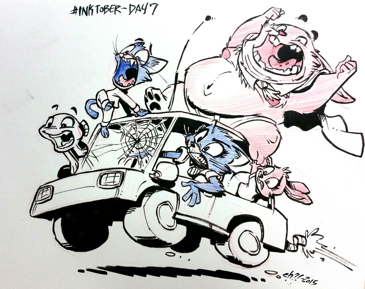 1280x1015 Family Drive - Gumball Drawing