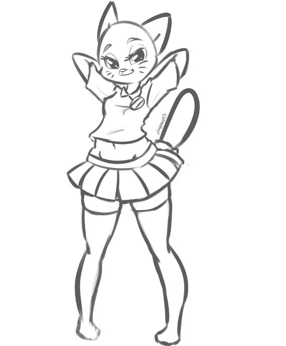 571x690 hot cat the amazing world of gumball know your meme - Gumball Drawing