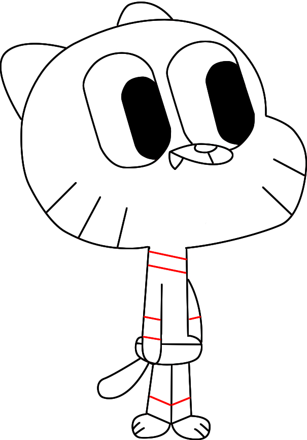 605x865 how to draw gumball from amazing world of gumball - Gumball Drawing