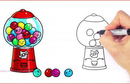 420x270 Gumball Machine Drawing Gumball Machine Clipart Bubble - Gumball Machine Drawing