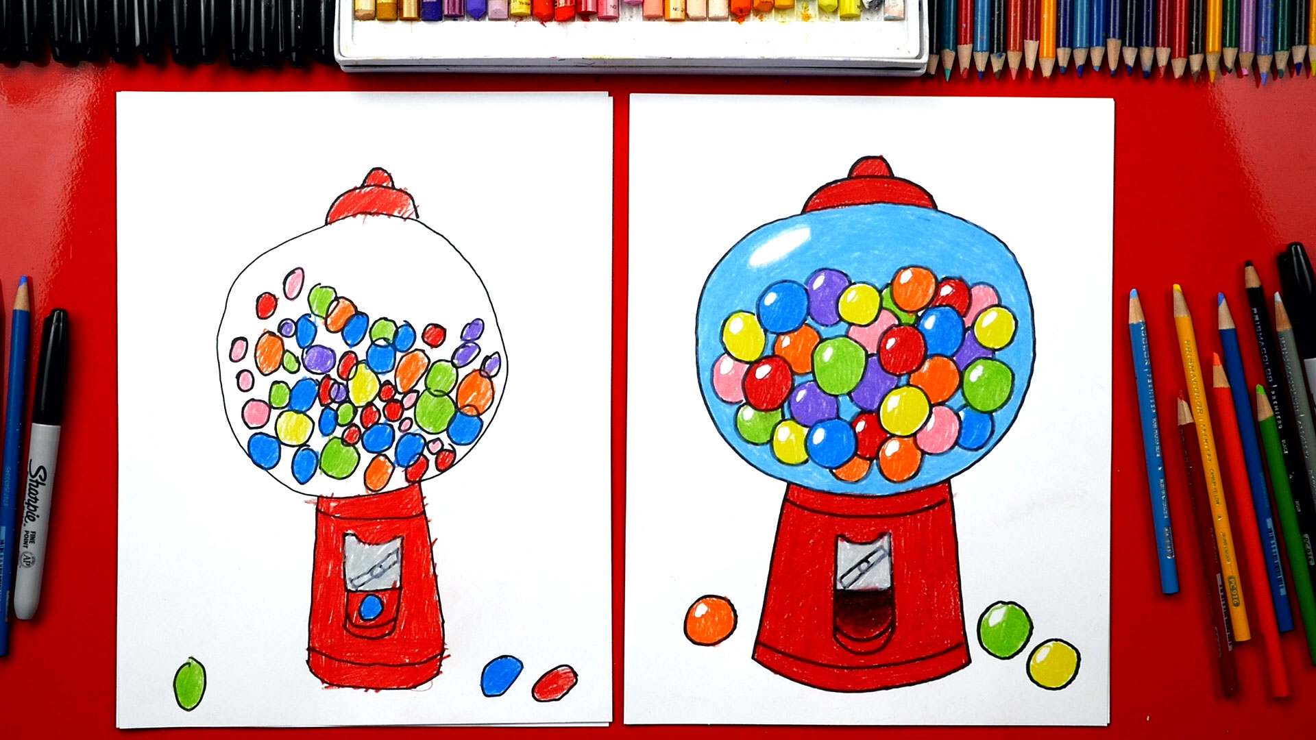 1920x1080 How To Draw A Gumball Machine - Gumball Machine Drawing