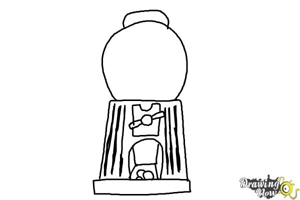 600x400 How To Draw A Gumball Machine - Gumball Machine Drawing