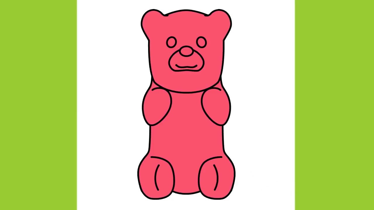 1280x720 How To Draw Gummy Bear Step - Gummy Bear Drawing