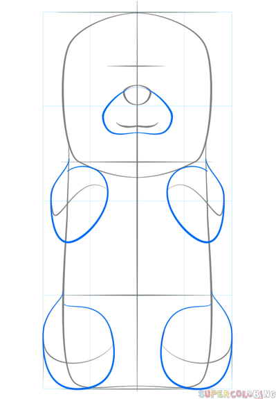 399x575 How To Draw A Gummy Bear Step - Gummy Bear Drawing
