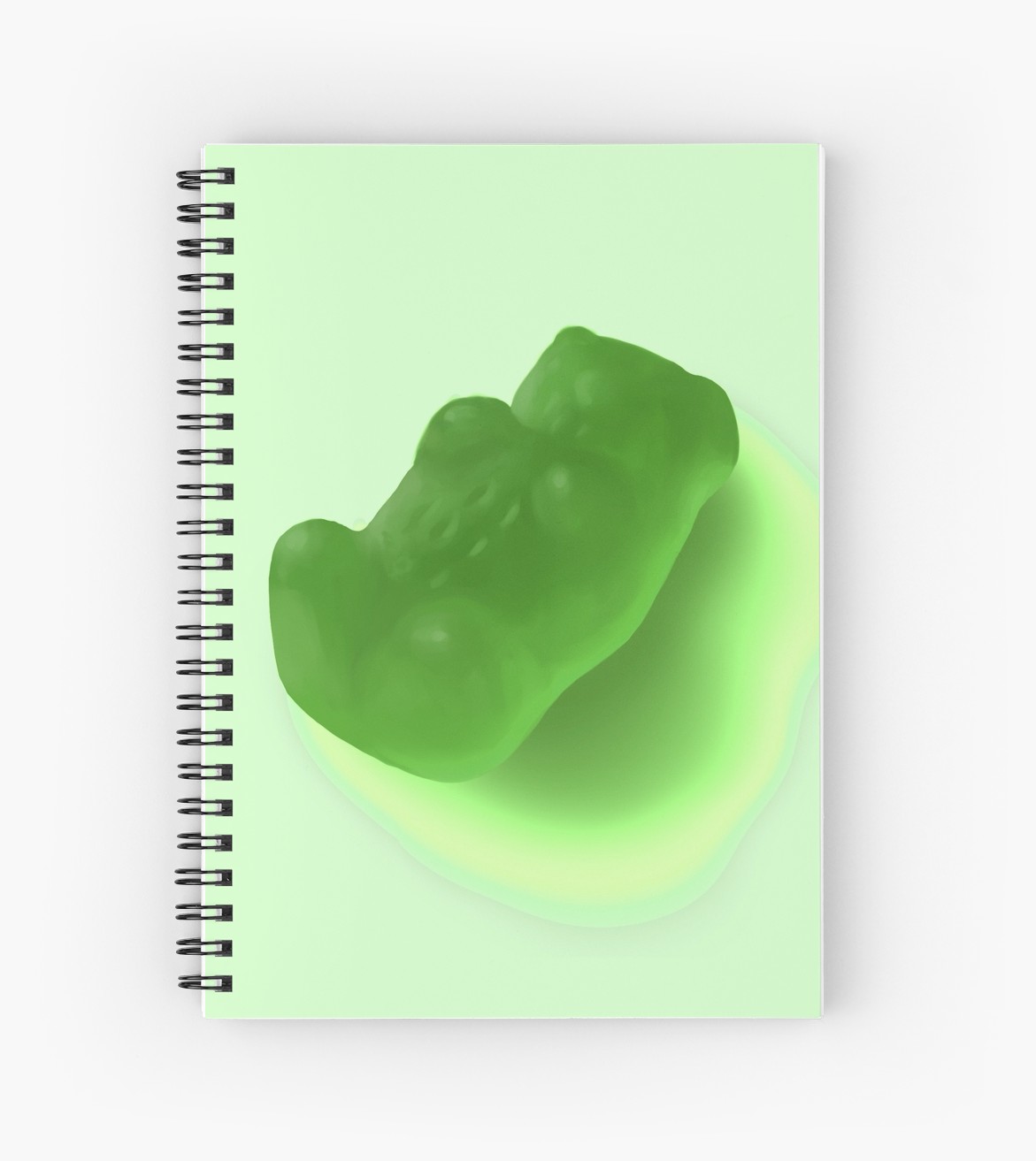 1171x1313 Green Gummy Bear Realistic Drawing Spiral Notebooks - Gummy Bear Drawing