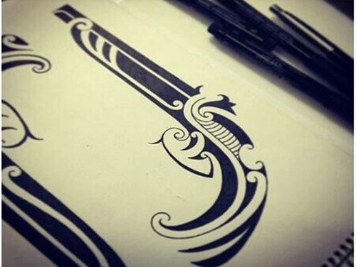 500x376 Top Gun Tattoo Designs - Gun Tattoo Drawings