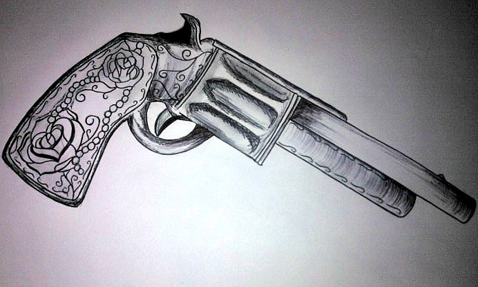 Gun Tattoo Drawings at PaintingValley.com | Explore collection of Gun ...