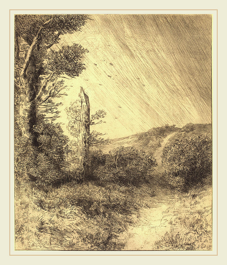774x900 alphonse legros, gust of wind le coup de vent drawing - Gust Of Wind Drawing