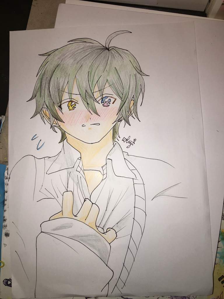 768x1024 Drawing Proces Blushing Anime Guy Anime Amino - Guy Anime Drawing