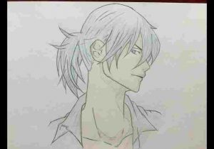 300x210 draw manga handsome guy colored pencil youtuberhyoutubecom boy - Guy Anime Drawing