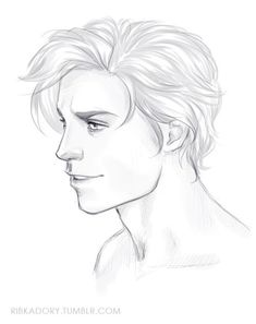 235x297 Guy, Drawing, Digital, Long Hair, Side View - Guy Drawing
