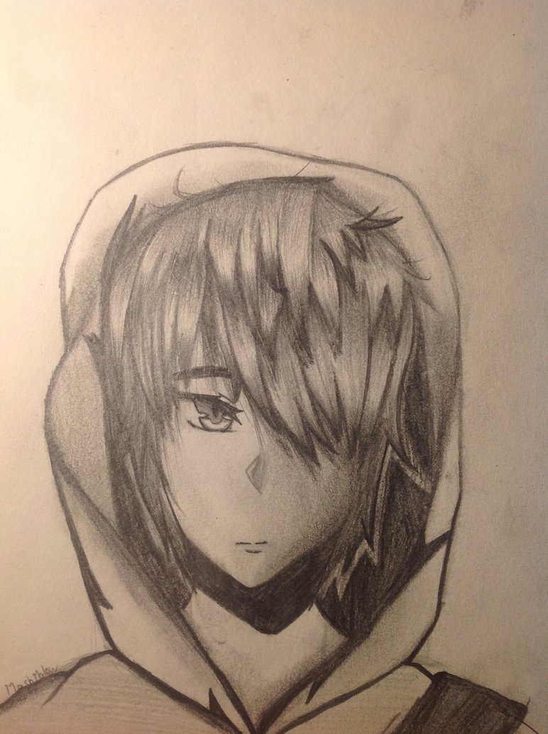 772x1034 Badass Anime Drawings Guy In Hoodie Drawing At Getdrawings Free - Guy In Hoodie Drawing