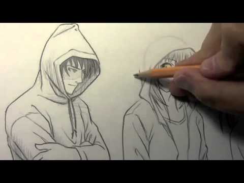 480x360 How To Draw Hoodies, Different Ways - Guy In Hoodie Drawing