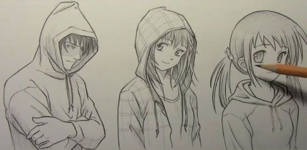 600x294 Guy In Hoodie Drawing - Guy In Hoodie Drawing
