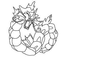 300x200 How To Draw Gyarados - Gyarados Drawing