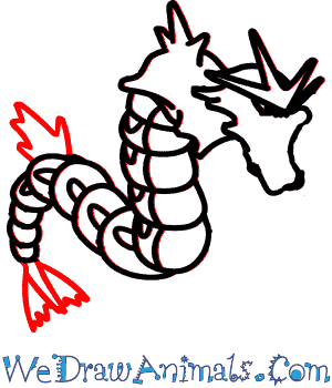 300x350 How To Draw Gyarados Pokemon - Gyarados Drawing
