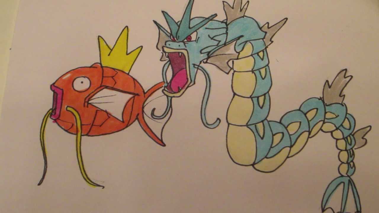 1280x720 How To Draw Pokemon Magikarp, Gyarados - Gyarados Drawing