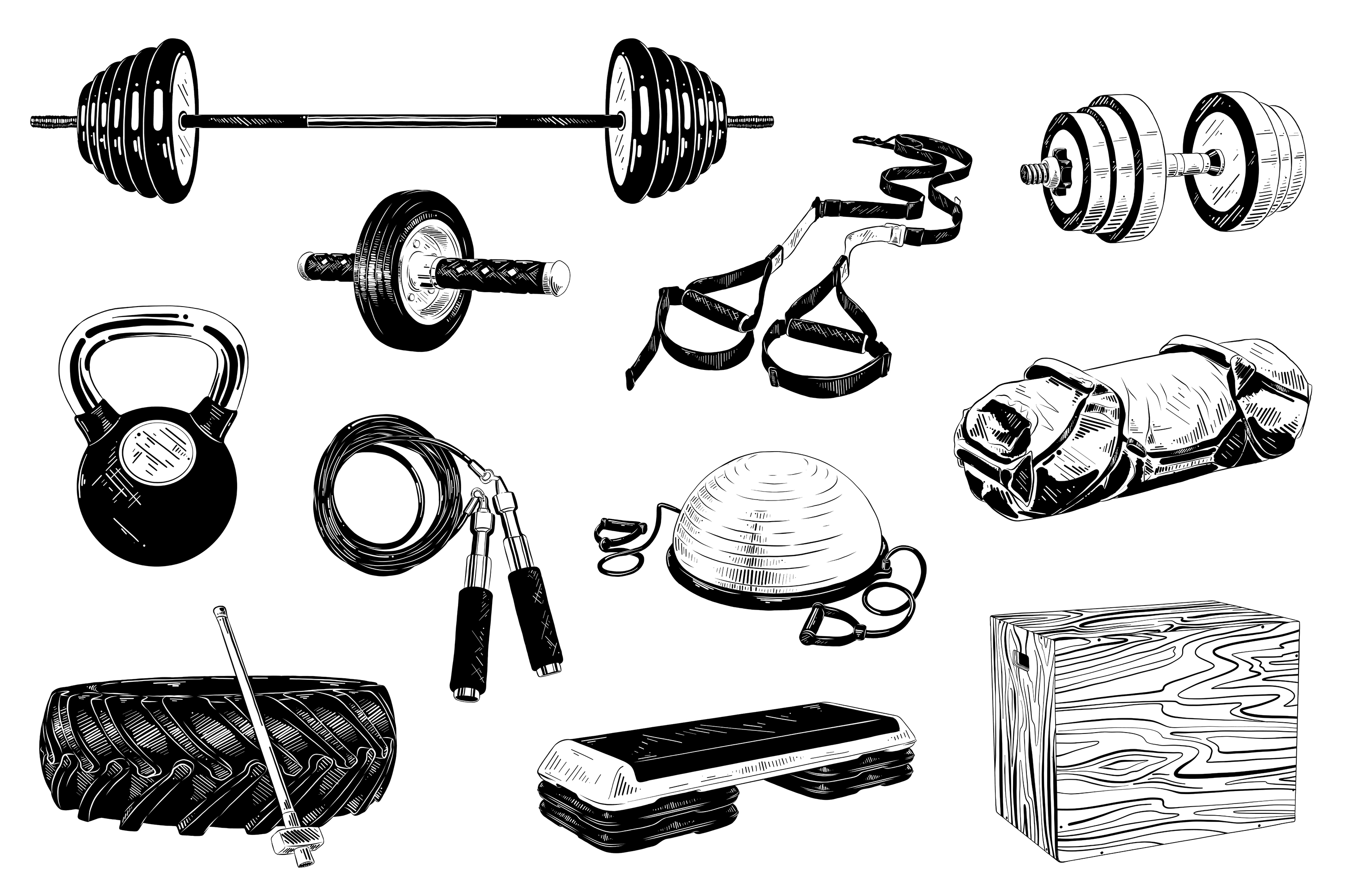Gym Equipment Drawing at PaintingValley.com | Explore collection of Gym