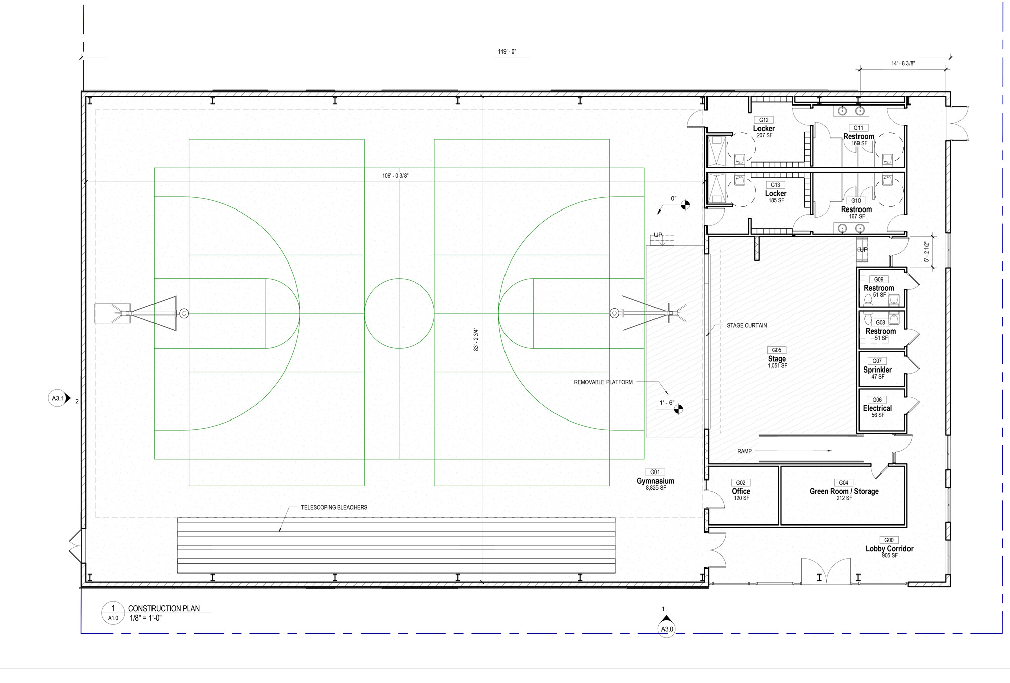2000x1353 norman h read gymnasium - Gymnasium Drawing