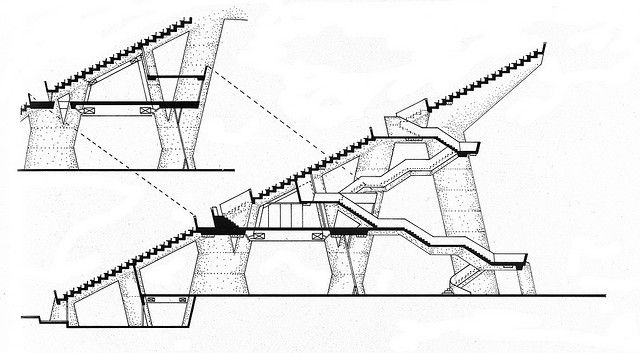 640x353 stadium section drawings stadia stadium architecture - Gymnasium Drawing