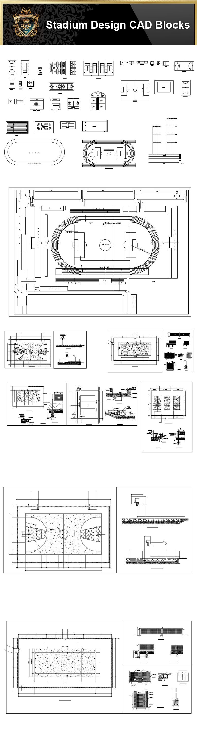 800x2976 cad blocks stadium,gymnasium, track and field - Gymnasium Drawing