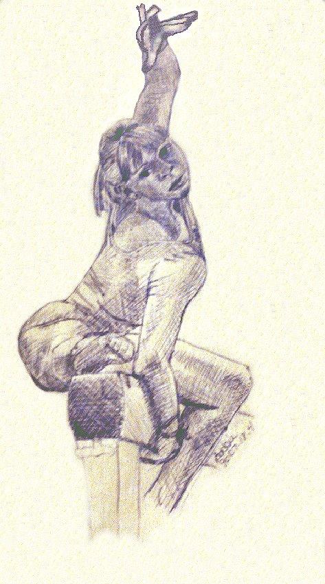 473x849 drawing of gymnast olessia dudnik - Gymnastics Drawings