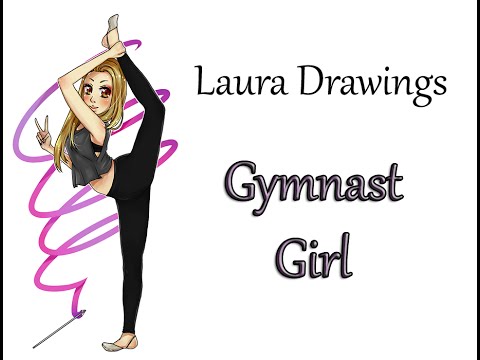 480x360 gymnast girl speed paint laura drawings - Gymnastics Drawings