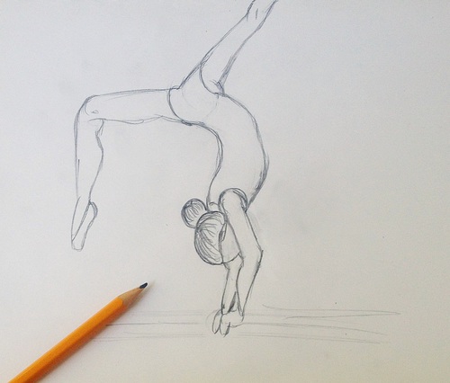 500x426 image in drawings collection - Gymnastics Drawings