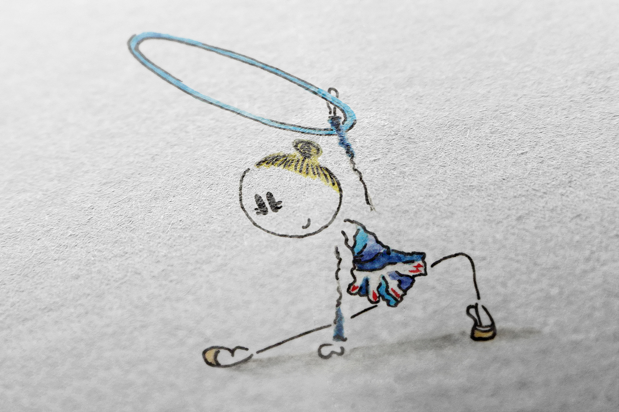 1240x826 rhythmic gymnastics illustrations - Gymnastics Drawings