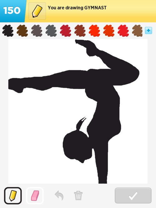 500x667 Gymnast Drawings - Gymnastics Drawings Easy