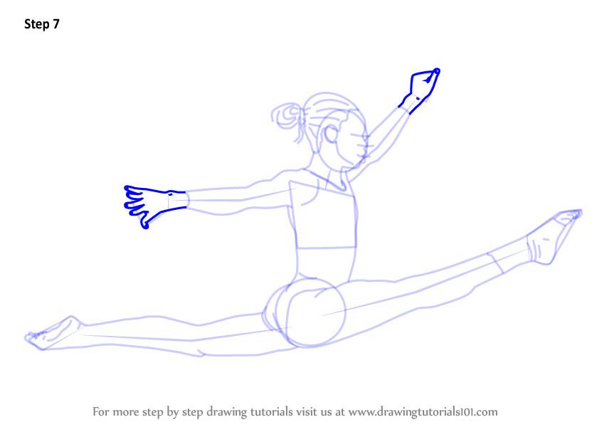 846x600 Learn How To Draw A Gymnast - Gymnastics Drawings Easy