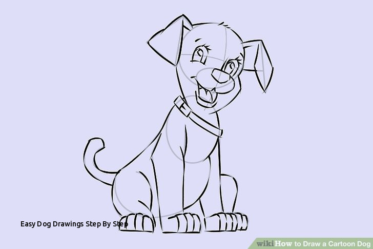 728x485 Easy Dog Drawings Step - Gymnastics Drawings Easy