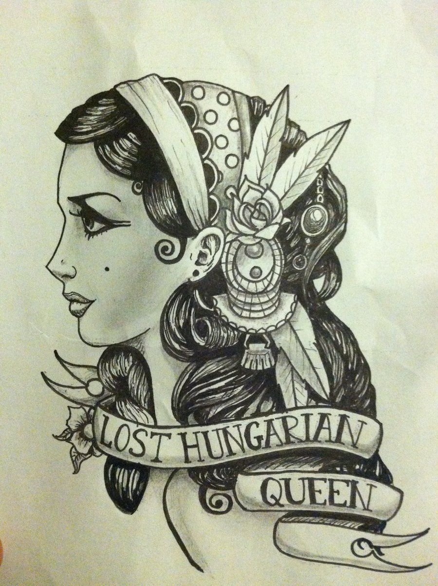 900x1205 gypsy girl tattoo drawing art drawings people - Gypsy Drawing