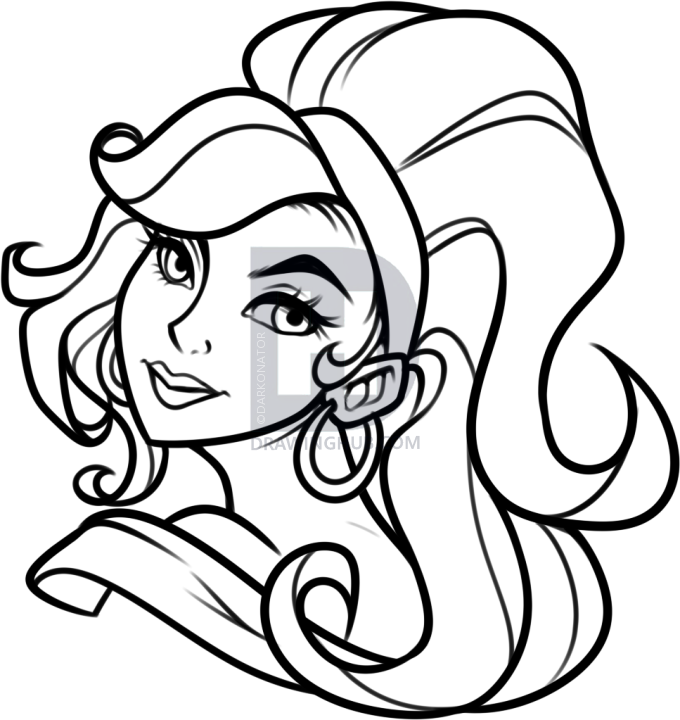 680x720 how to draw a gypsy, step - Gypsy Drawing