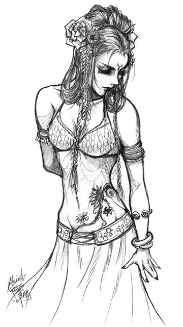 360x641 gypsy full body drawing - Gypsy Drawing