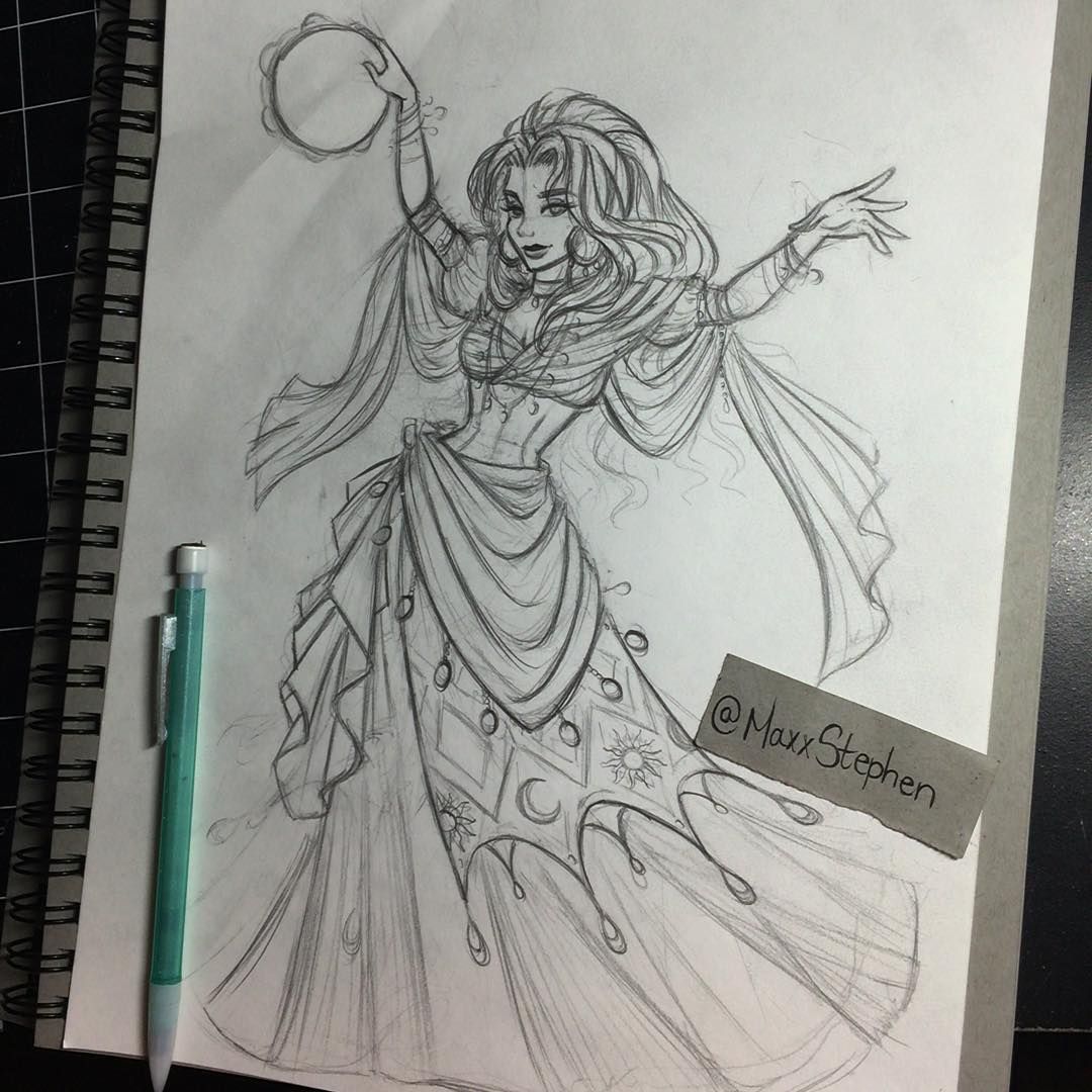1080x1080 Esmeralda Drawing! Drawings In Drawings, Art Sketches - Gypsy Drawing