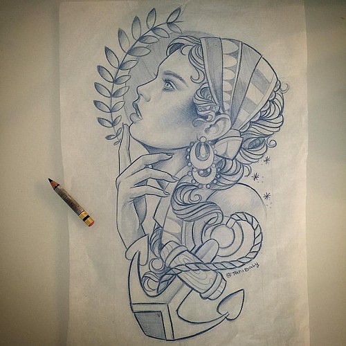 500x500 gypsy girl - Gypsy Girl Drawing