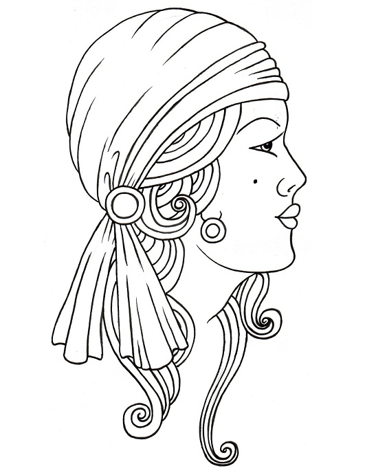 531x691 gypsy tattoos designs, ideas and meaning tattoos for you - Gypsy Head Drawing