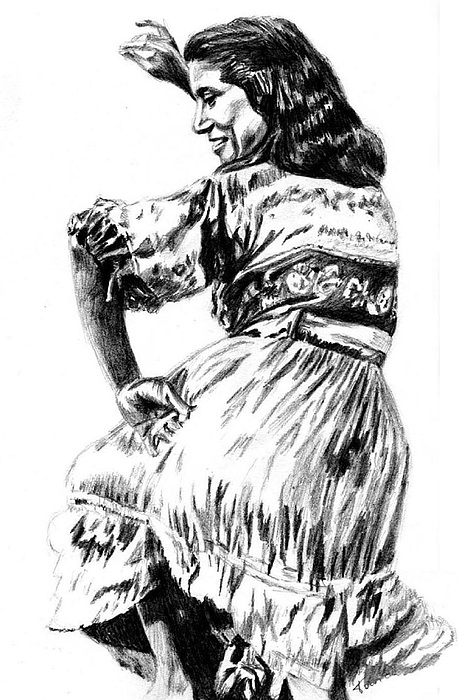 459x700 Gypsy Woman Drawing - Gypsy Woman Drawing
