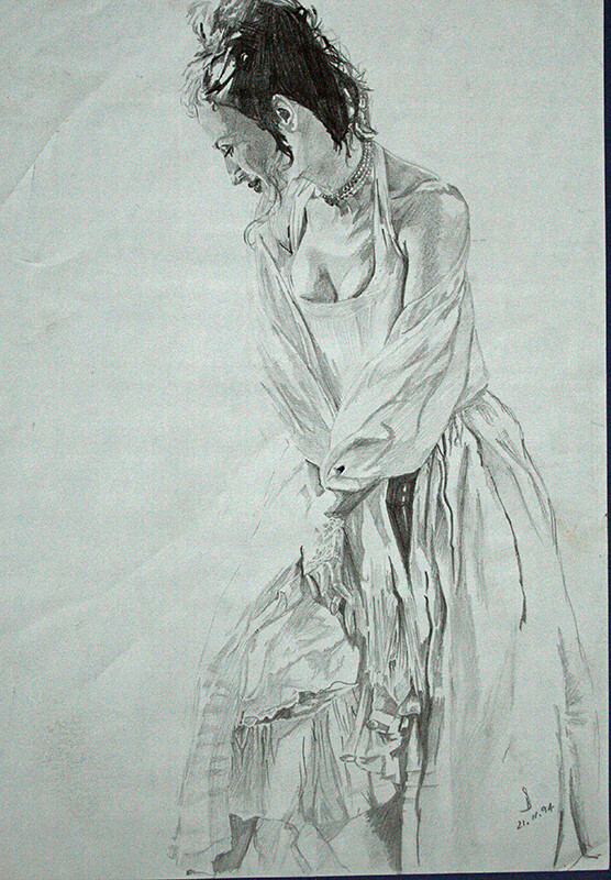 556x800 Female Dressed As A Gypsy Woman - Gypsy Woman Drawing