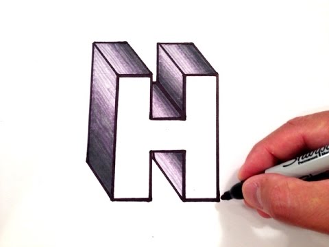 480x360 How To Draw The Letter H - H Drawing