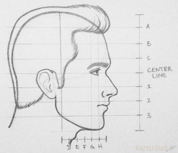 593x511 How To Draw A Face From The Side Steps Rapidfireart - H Drawing