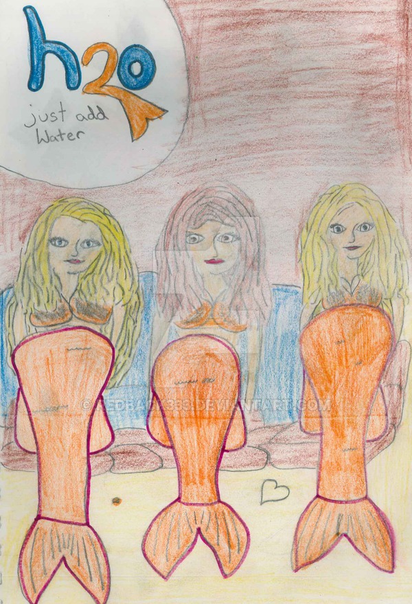 600x880 Drawn Mermaid Just Add Water - H2o Drawing