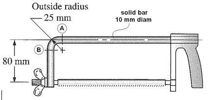 442x206 solved the hacksaw frame shown is made of sae cold d - Hacksaw Drawing