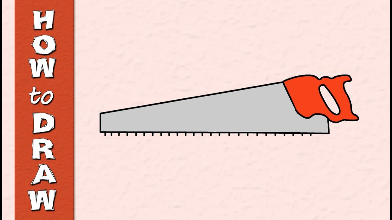1280x720 Kids Drawing Tutorial How To Draw A Hacksaw Drawings For Kids - Hacksaw Drawing