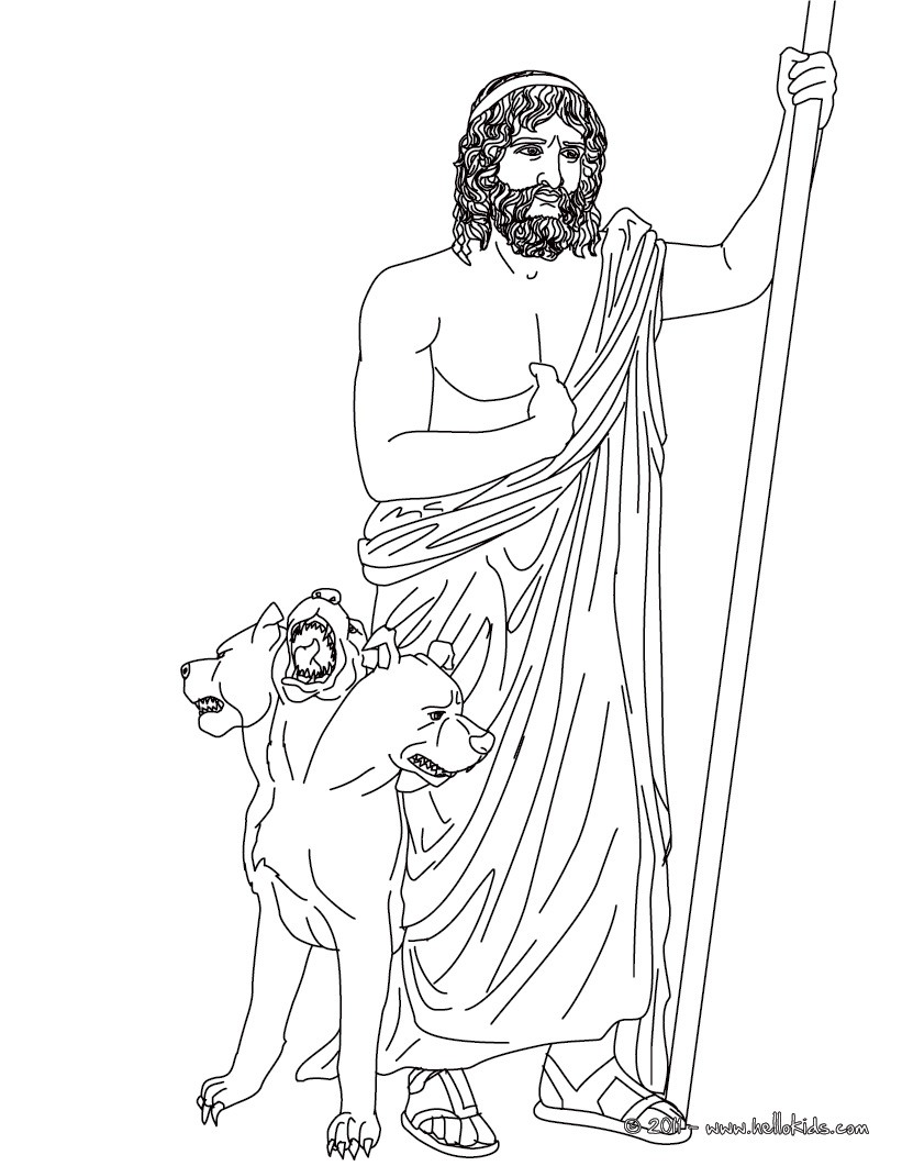 821x1061 hades the greek god of the underworld coloring pages - Hades Greek God Drawing