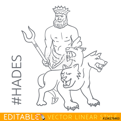 500x500 hades god of underworld and dead series greek gods editable - Hades Greek God Drawing