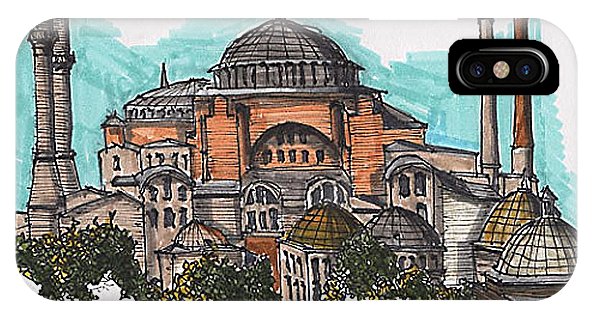 592x316 hagia sophia istanbul turkey iphone x case for sale - Hagia Sophia Drawing