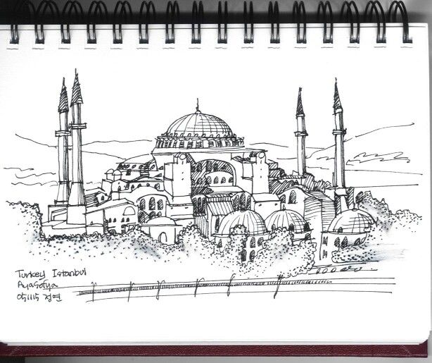 Hagia Sophia Drawing at PaintingValley.com | Explore collection of