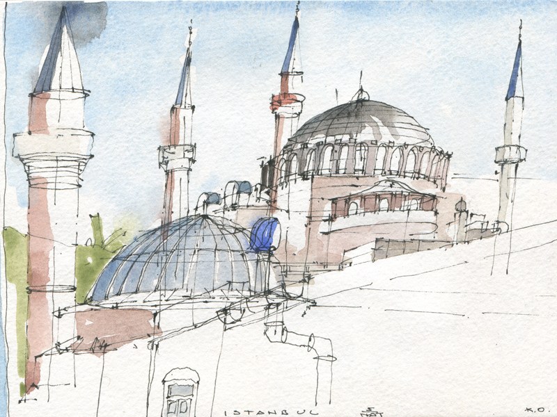 Hagia Sophia Drawing at PaintingValley.com | Explore collection of